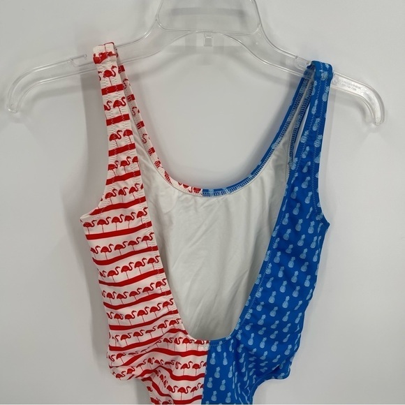 Chubbies Women’s One Piece Swimsuit The Nifty Fifty Blue Red Size XS Tank - Picture 6 of 9